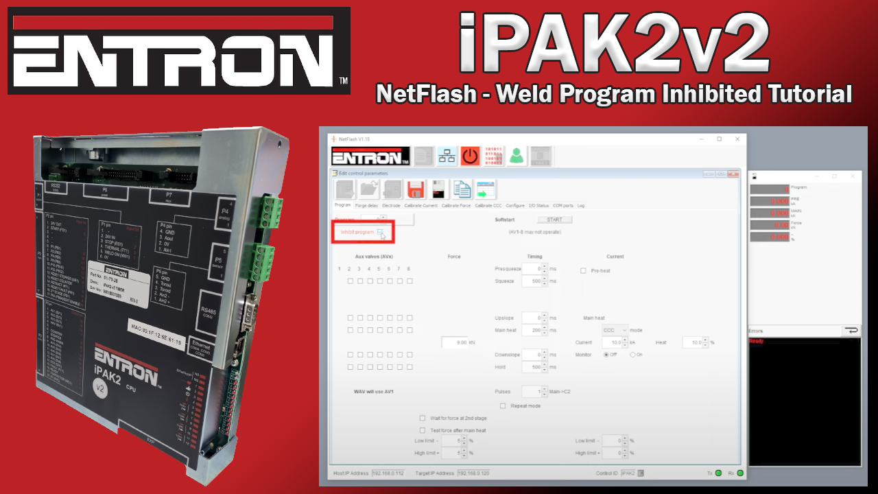 iPAK2v2 - NetFlash - Weld Program Inhibited Tutorial